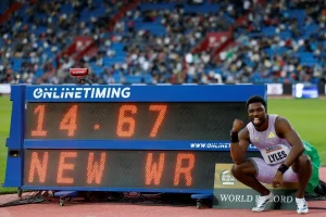 Noah Lyles runs world-best 14.67 seconds to win 150 meters at Golden Spike meet