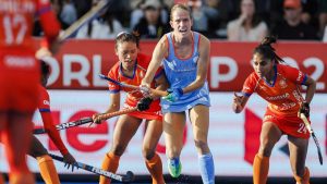 Yibbi Jansen, the Netherlands’ lethal drag-flicker, scored her seventh goal of the World Cup