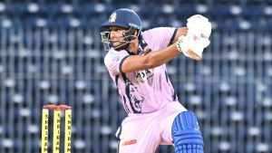 Shahrukh Khan wasn’t at his best in the first six matches of TNPL-10, but it seemed the Vida Kovai Kings
