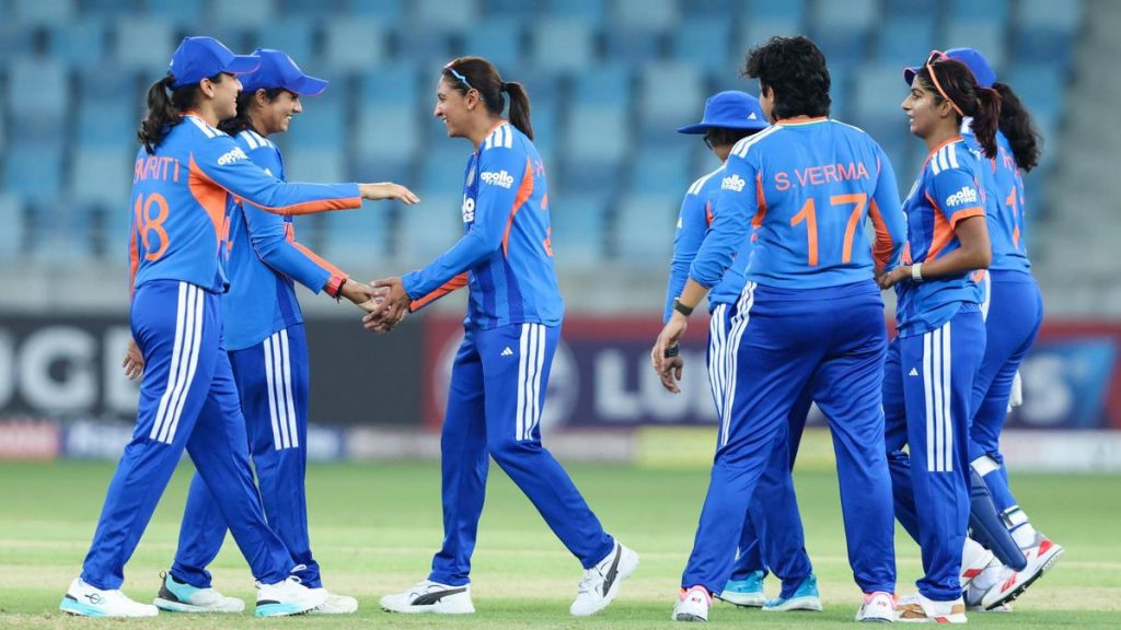 Deepti was run out for five as Laomi capped a superb spell with a sharp throw