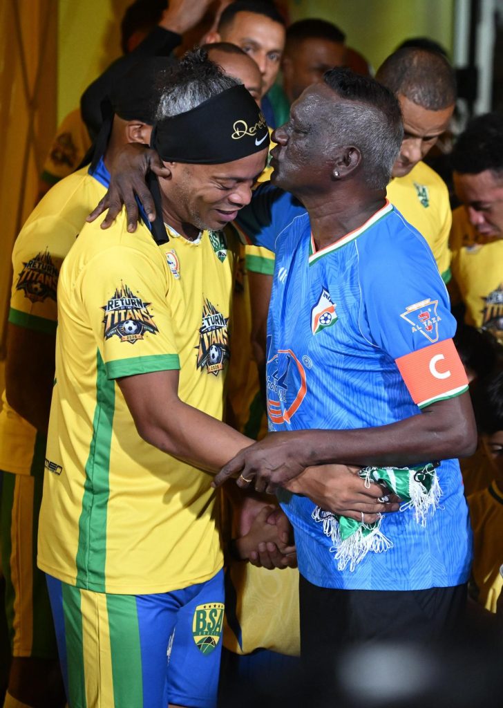 In the match dubbed the Return of the Titans, Brazil Legends beat Indian All Stars 4-3