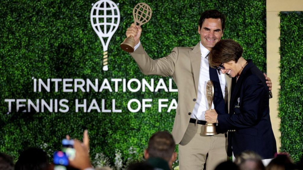 As his name entered the Hall of Fame, Federer said he was proud that Switzerland was coming