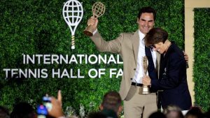 As his name entered the Hall of Fame, Federer said he was proud that Switzerland was coming