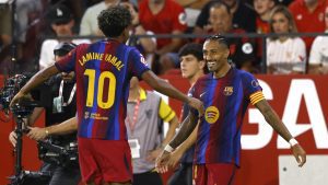 Barcelona maintained their perfect start to the LaLiga season with a 3-1 victory at Sevilla ​on