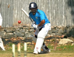Rest of India vice-captain Sarfaraz Khan at a training session