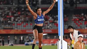 “The other Indian pole vaulter, Sindhushree, told me I had won bronze, but I did not believe