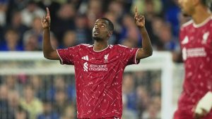 Alexander Isak scored twice, and Bradley Barcola debuted as Liverpool got its first victory