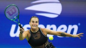 Aryna Sabalenka eliminated top American Jessica Pegula 7-5 6-2 ​to reach the U.S