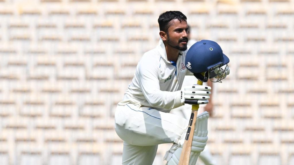 As he neared his century, Pradosh hit Aditya Rawat for a couple of boundaries down the ground