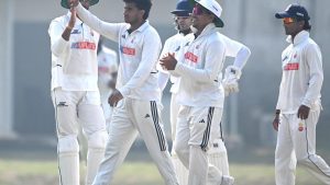 It had to be content with three points after bundling out Gujarat for 479 to secure