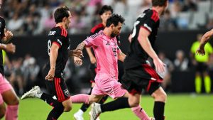 Messi scored his first in the 47th minute after Suárez tallied twice in the first half to give