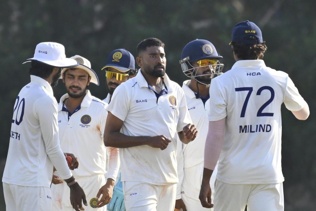 Hyderabad on the cusp of victory as Tripura batters slip up in second innings