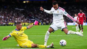 Kylian ‌Mbappe scored twice as Real Madrid closed the gap on ​LaLiga leaders Barcelona to six