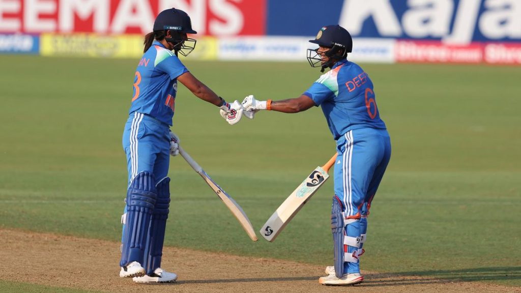 Harmanpreet Kaur and Deepti Sharma scored centuries to power India to a major victory