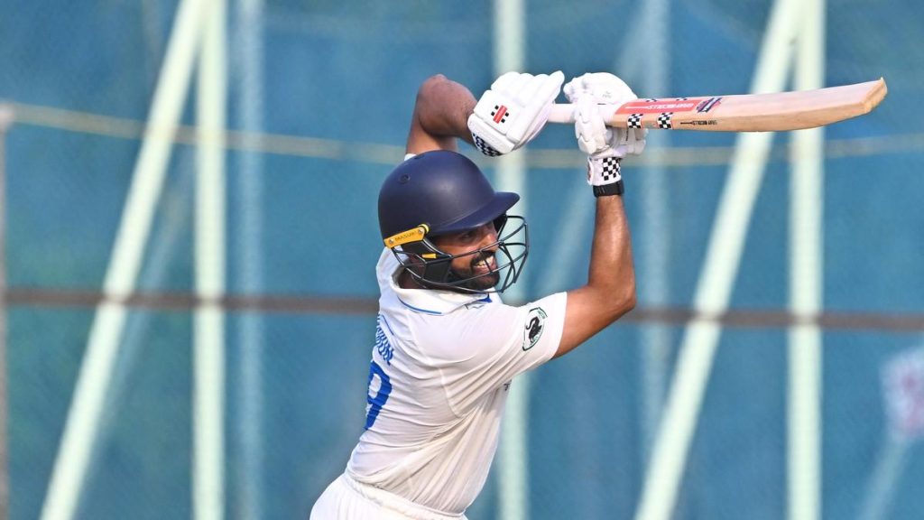 Karun Nair kept Karnataka afloat with a steely, unbeaten 81 (130b, 8x4, 2x6) on day three